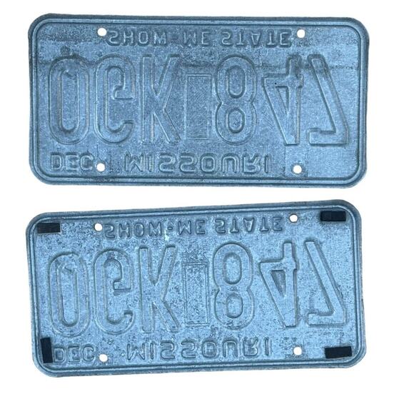 Missouri License Plate Show-Me State Dec 1997 Sticker Red White Automobile Tags - Picture 4 of 4